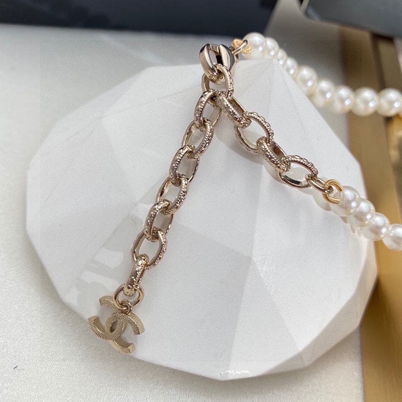 18K Chanel 100TH ANNIVERSARY Pearl Chain Necklace