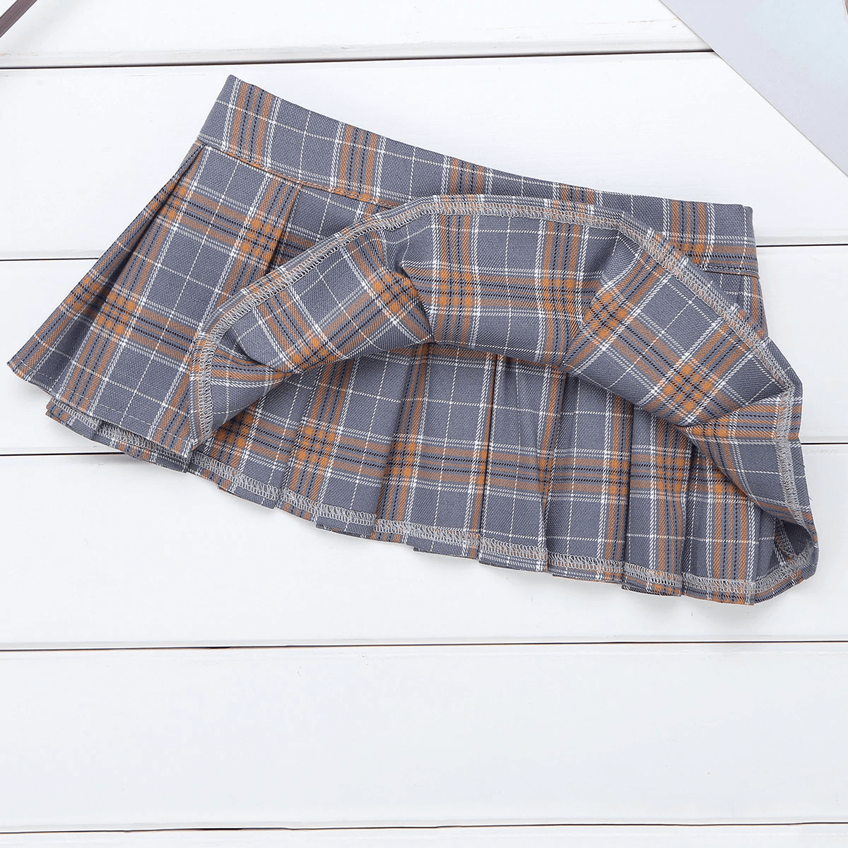 Sexy Ladies Skirt Scottish Style / Cute Elastic Mini Pleated Skirt