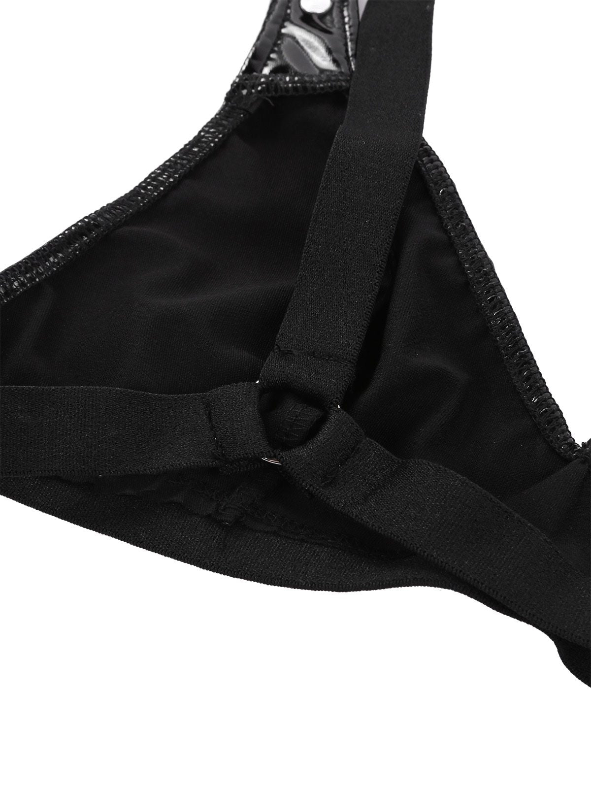 Sexy Women's Underwear Set / Rave Underwear / Elastic Straps Bikini Bra Tops with Mini G-string