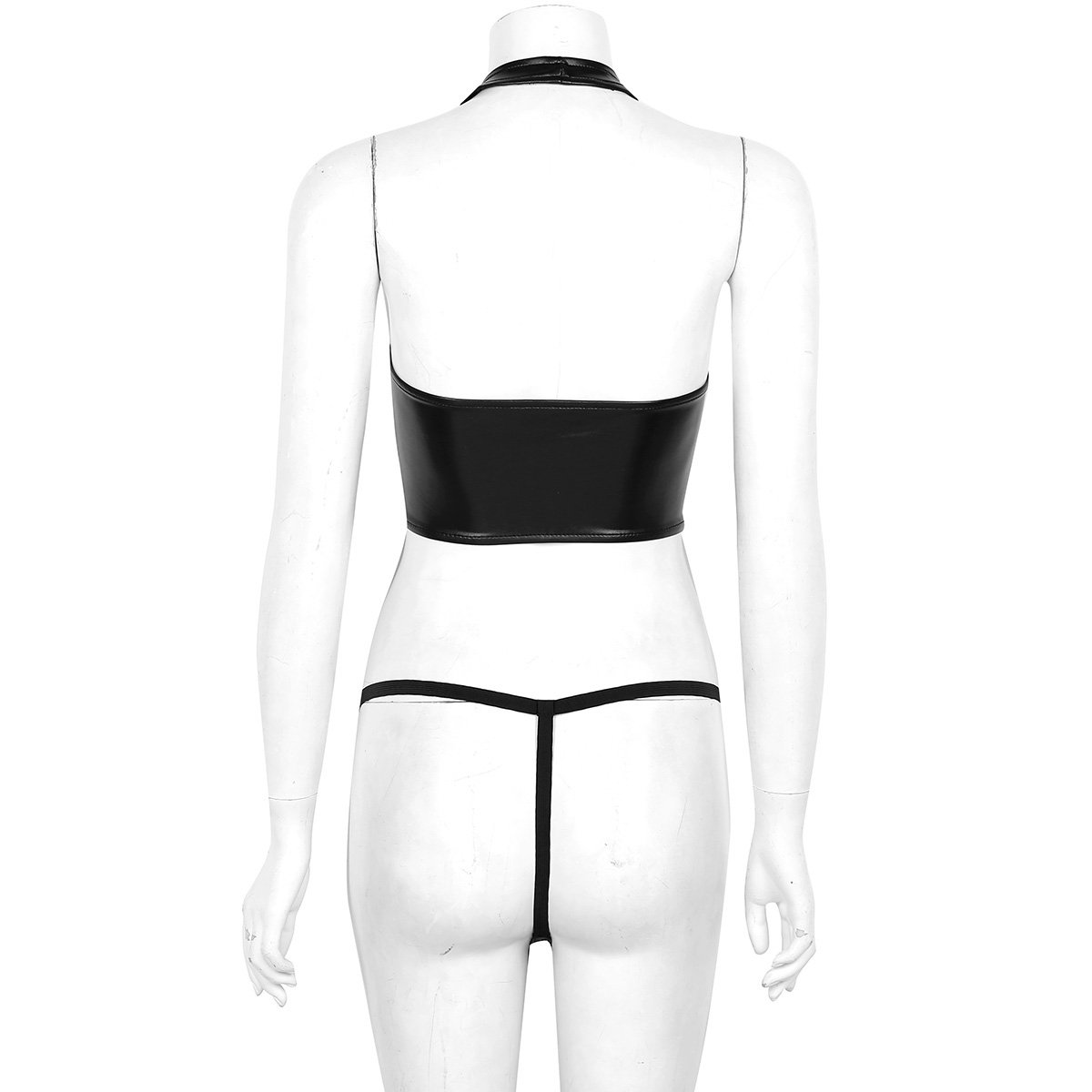 Women Vintage Faux Leather Clothing / Sexy Lace-Up Underwear for Women in Rock Style
